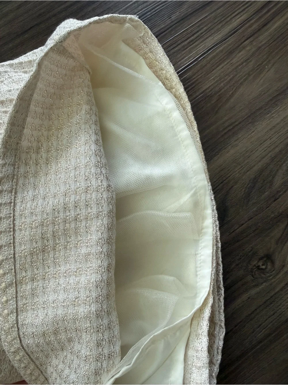 Carter's Gold Textured Bow Fit & Flare Holiday Dress Size 12 months
